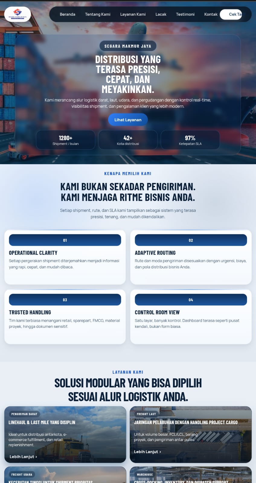 Logistik Segara Landing Page