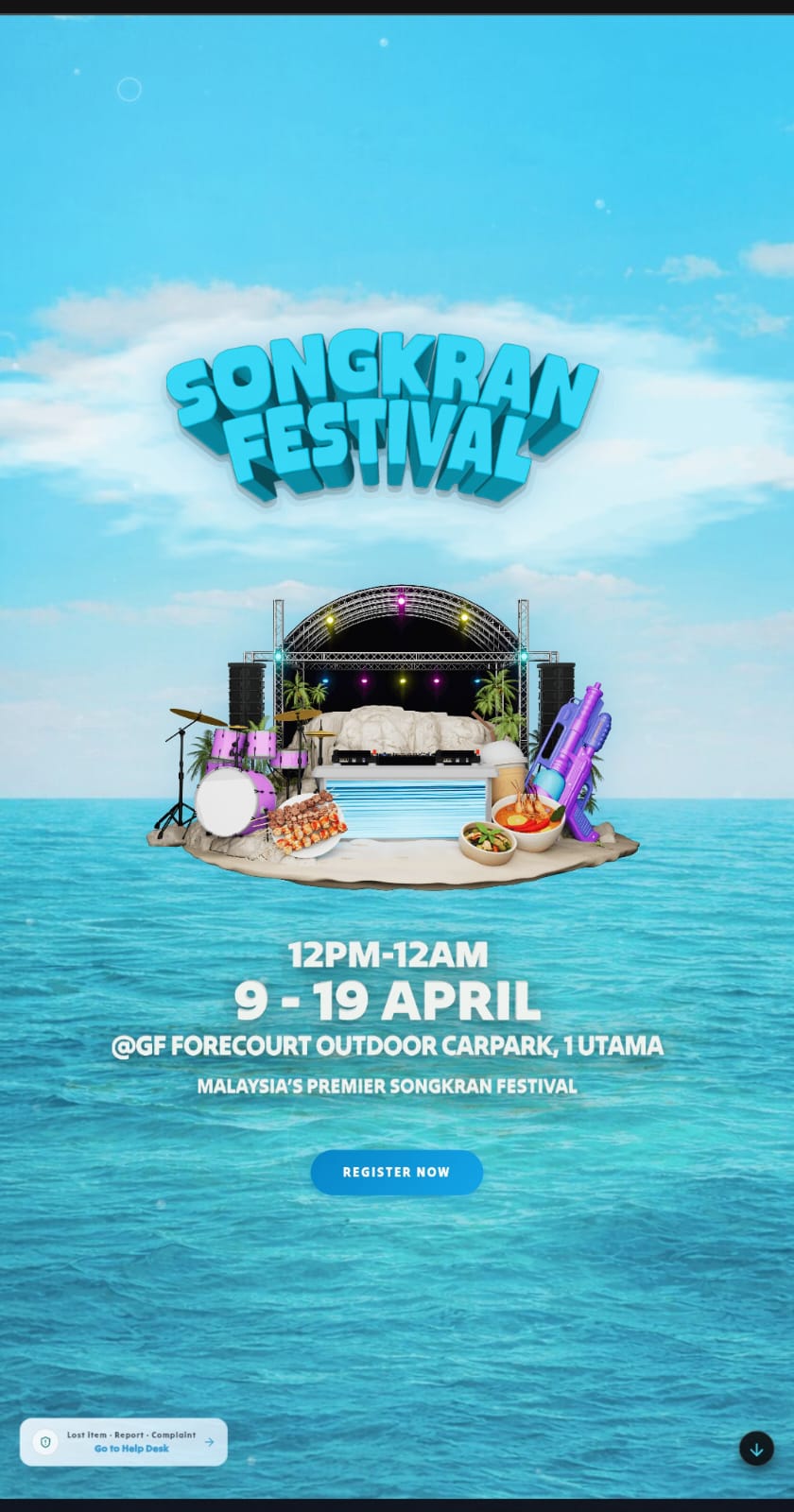 Songkran Festival Event Landing